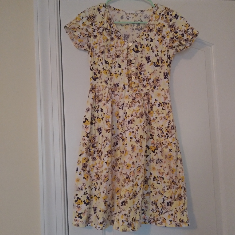 Shade shortsleeves floral dress 2